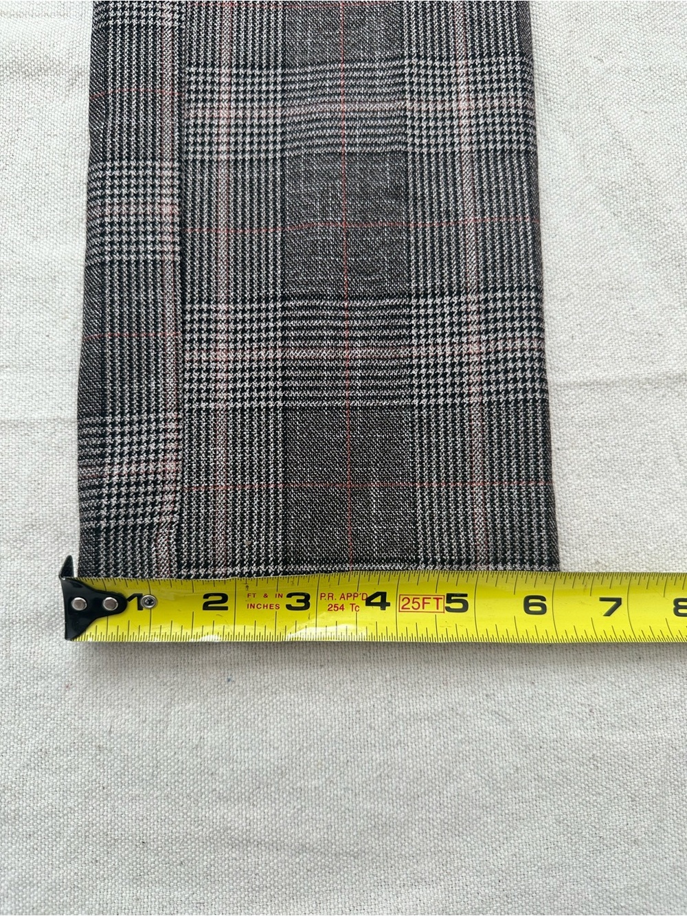 NWT H&M Plaid Slim Ankle Slacks Dress Pants Gray Pink Size 4 - Picture 9 of 12